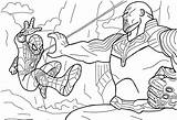 Thanos Coloring Spiderman Pages Vs Printable Print Avengers Infinity War Marvel Kids Tsgos Categories sketch template