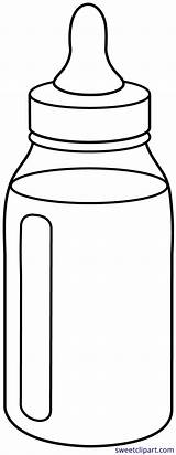 Bottle Baby Outline Clipart Coloring Pages Clip sketch template