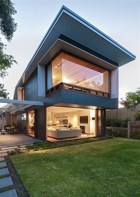 chic sydney house extends  living area   cool glass roofed pergola