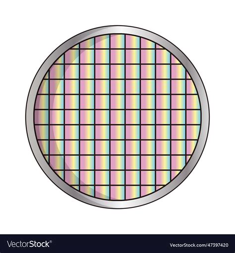 flat design silicon wafer icon royalty  vector image