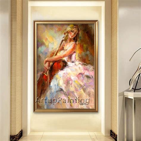 Spanish Flamenco Violin Girl Oil Painting Canvas Painting Wall Art