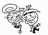 Cosmo Wanda Fairly Oddparents Parrains Magiques Timmy sketch template