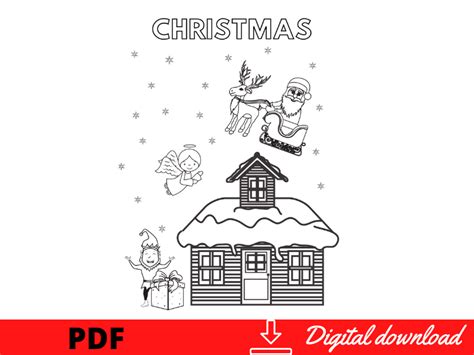 christmas coloring page worksheet teaching resources