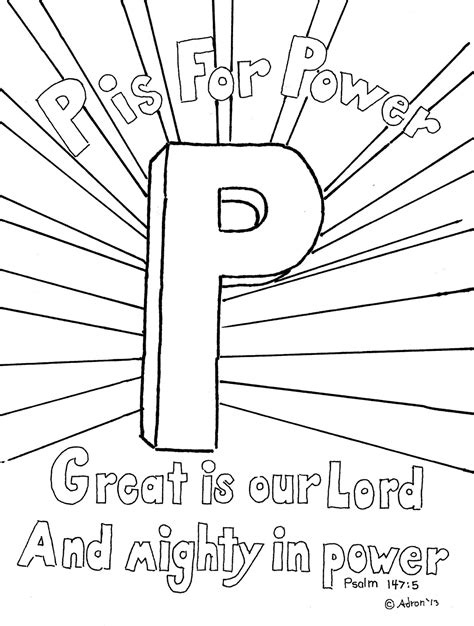 coloring pages  kids   adron p   power psalm  print