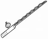 Fishing Rod sketch template
