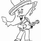 Coloring Mexican Boy Fiesta Mayo Cinco Pages Mariachi Cartoon Little Color Print sketch template