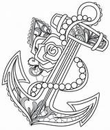 Anchor Anker Ausmalbild Malvorlage Aquarius Mit Embroide Pirates Urbanthreads Erwachsene sketch template