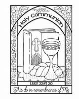 Communion Coloring First Holy Pages Bible Kids Two Printable Sunday School Color Sizes 5x11 Catholic Sheets Journaling Tip Print Church sketch template