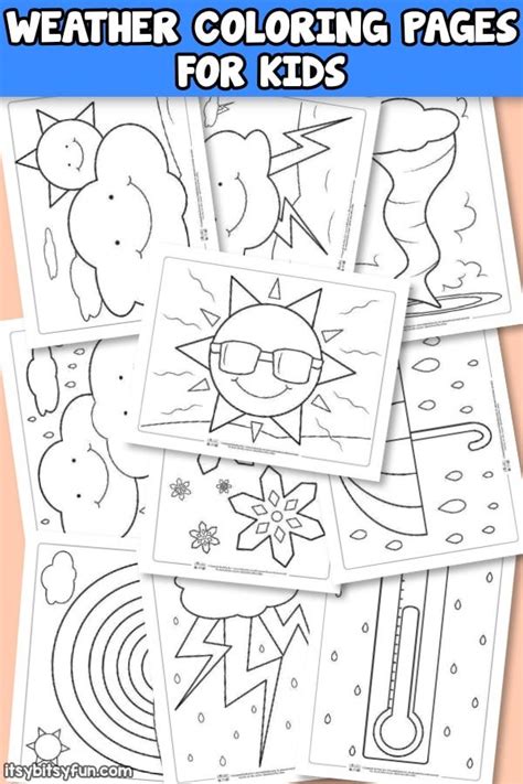 weather coloring pages  kids weather kindergarten weather crafts