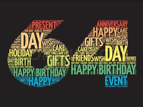 happy  birthday word cloud collage concept stock vector colourbox