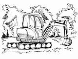 Digger Coloring Digging Ground Color sketch template