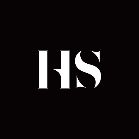 hs logo letter initial logo designs template  vector art  vecteezy