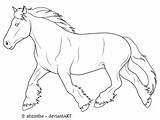 Draft Belgian Horse Lineart Drawing Getdrawings sketch template