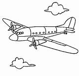 Coloring Airplane Pages Plane Color Propeller Airplanes Kids Book Print Prop Printable Colouring Online Planes Jet Cartoon American sketch template