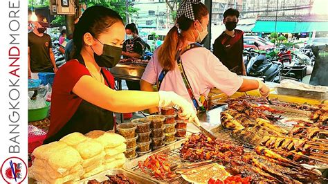 pm street food market  bangkok ready   thai food youtube