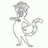 Madagascar King Julien Coloring Pages Draw Comments Library Clipart Coloringhome sketch template