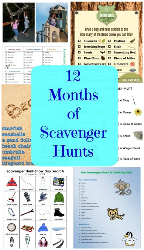 printable scavenger hunts   homeschool deals
