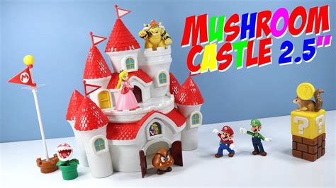 super mario mushroom kingdom castle world of nintendo toys youtube