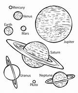 Planets Coloring Solar System Pages Kids Planet Rocks Space Printable sketch template