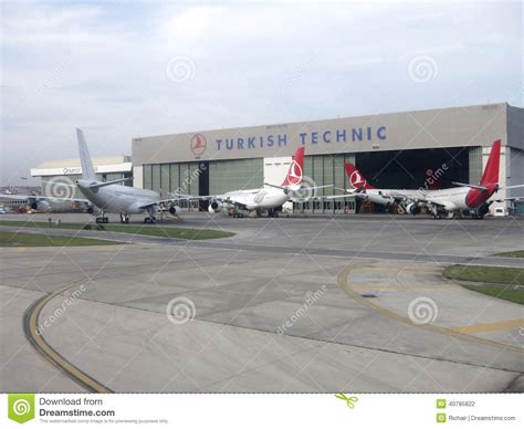 turkish airlines technic hangar editorial photography image