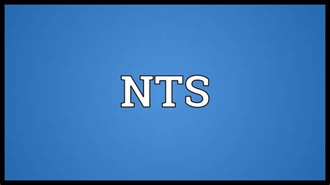 nts meaning youtube