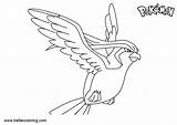 Coloring Pidgeot Pages Pokemon Printable Kids sketch template