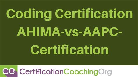 coding certification ahima  aapc certification youtube