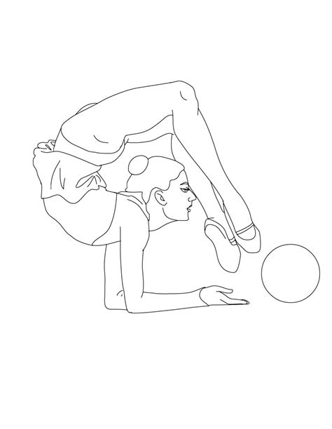 gymnast colouring pages coloring gymnastics coolbkids printable