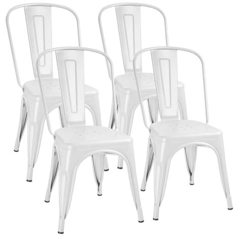 vineego metal dining chair indoor outdoor  stackable classic