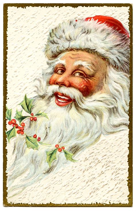 vintage christmas clip art jolly santa  graphics fairy