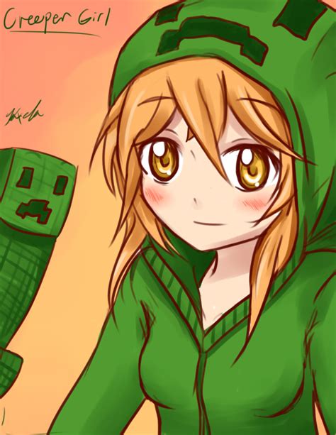 Image Minecraft Creeper Girl By Kxela D6bh33p