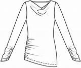Drawing Cowl Neck Line Sketch Template sketch template