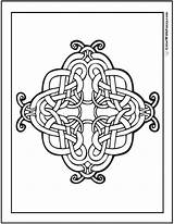 Celtic Coloring Pages Cross Dragon Intricate Printable Irish Colorwithfuzzy Color Crosses Print Lines Scottish Getcolorings Adult sketch template