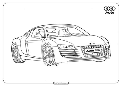 printable cars audi  coloring pages