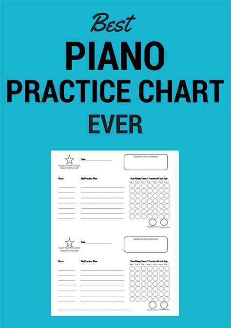 piano practice chart  printable printable word searches