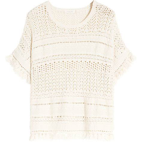 ajour pullover offwhitewit trui mode stijl