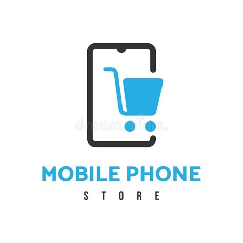mobile phone smartphone store phone shop logo template ilustracion