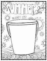 Coloring Summer Pages Bucket List Choose Board Printable sketch template