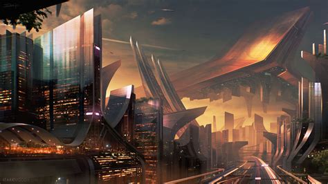 science fiction city hd p resolution hd  wallpapers