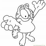 Garfield Coloring Pages Happy Kids Coloringpages101 Printable sketch template