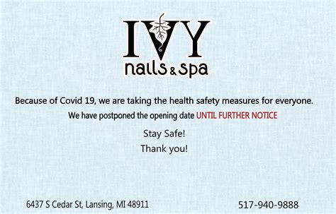 ivy nails spa  apologize   inconvenience nail spa