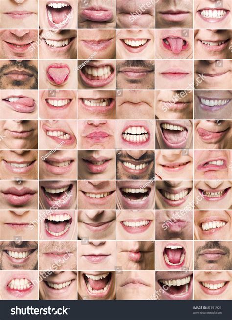 collage mouths  expressions stock photo  shutterstock
