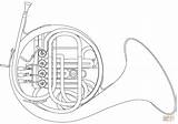 Corno Horn Francese Xilofono Supercoloring Cuerno sketch template