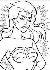 Wonder Woman Coloring Pages Kids Color Print Printable Simple sketch template