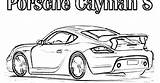 Porsche Coloring Cayman Pages sketch template