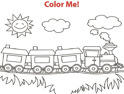 coloring page   train   tracks