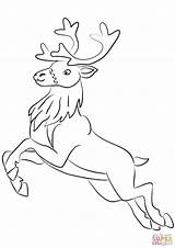 Reindeer Coloring Santa Drawing Colouring Claus Pages Flying Christmas Sleigh Heraldry Printable Outline Animal Draw Clipart Holidays Deer Santas Rudolph sketch template