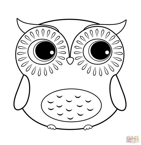 cartoon owl coloring page  printable coloring pages