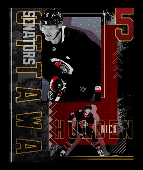 Nick Holden Hockey Paper Poster Senators 2 Digital Art By Kelvin Kent