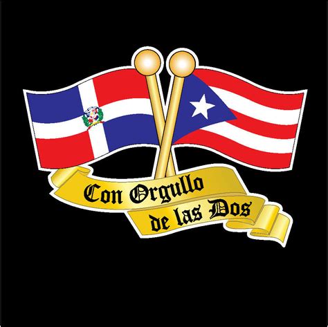 Puerto Rico And Dominican Rep Flag Car Decal Sticker 273d